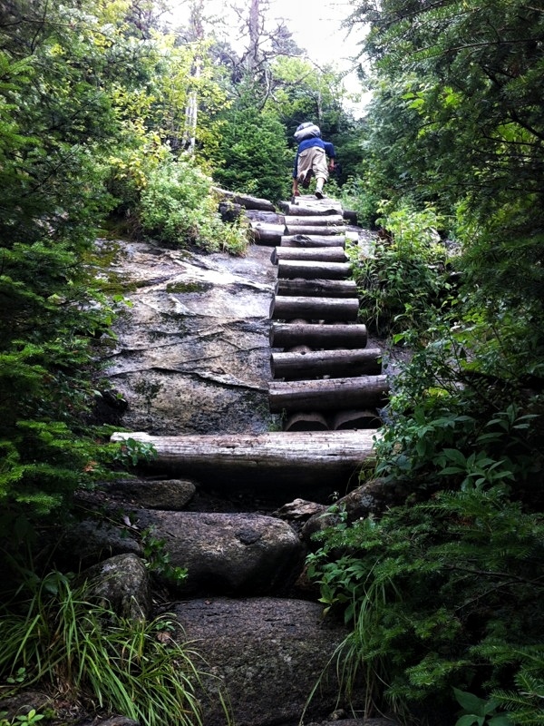 Ben climbs Big Slide