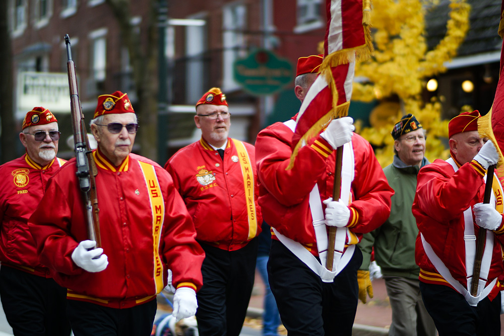 Marines at the West Chester Veterans Day Parade
