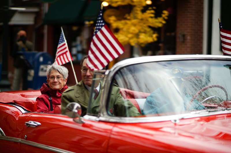 At the West Chester Veterans Day Parade