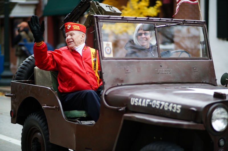 At the West Chester Veterans Day Parade