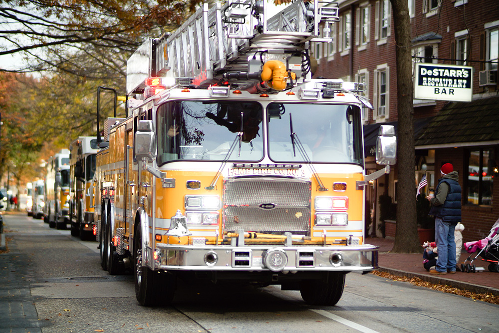 Fire Department Trucks at the West Chester Veterans Day Parade