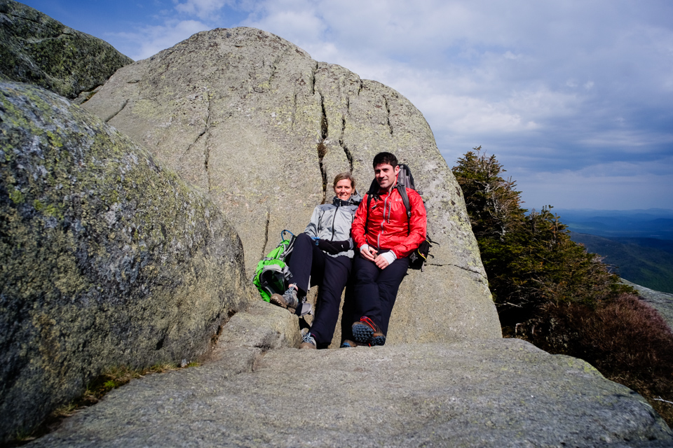 Kathy and Me sheltered on Wright Peak