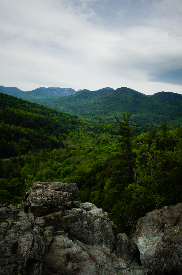 Vista from the top of Roaring Brook Falls
