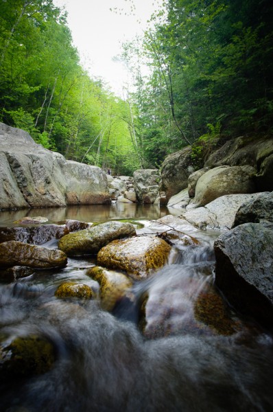 View at the top of Roaring Brook Falls