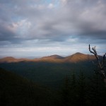 Early morning light on Mount Haystack (center right) and Mount Skylight (center), Adirondack Park, New York.