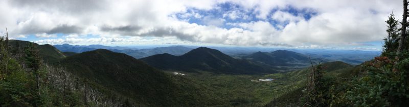 View from Redfield: McDonnel Mt., Allen Mt, North River Mts.; Sky Pond center right